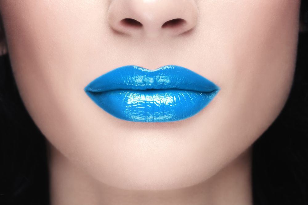 Blue lipstic on sale